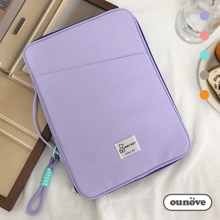 우노브 손잡이 키링 태블릿 노트북파우치, 퍼플, 1개