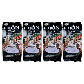 베트남 위즐커피 족제비커피 원두 스페셜티 로부스타 CHON Ban Me Thuot Ca Phe 분쇄형 500g, 4개