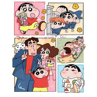 蠟筆小新十字繡材料包, 非滿繡19色線繡,大格60x76公分, 1件