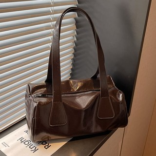 包您 稱心 高級感復古手提包 女 2025網紅爆款 時尚腋下包 小眾百搭單肩圓筒包