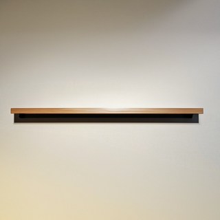 인테리어 무지주 원목 벽선반, 1단, 오크
