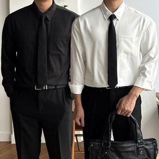 남자 남성 구김방지 링클프리 스판 긴팔 와이 셔츠 정장 셔츠 캐주얼 남방 빅사이즈 사계절