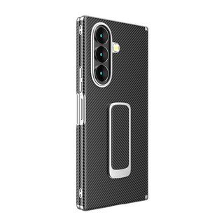 YINUO 갤럭시 Z 폴드 천연 가죽 슬림 그립 360도 각도 조절이 거치대 듀얼 중축 힌지 보호 후면 케이스