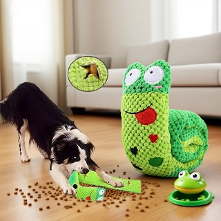 윈티크 애완용 지능개발 간식기 소리 장난감, 1개, A 애벌레