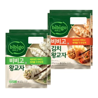 CJ 비비고 왕교자 455g X 2봉 + 김치왕교자 420g X 2봉, 1세트, 1.75kg