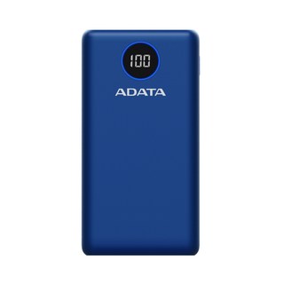 ADATA 威剛 P20000QCD 數位顯示 20000mAh 18W PD QC3.0 快充 行動電源, 藍
