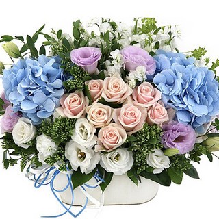 99플라워 [ST-A1661]수국장미 바구니, 11. [A1661]-수국 장미 바구니