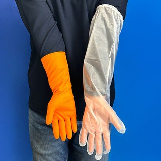 카몬 더긴 김장 김치 장갑 일회용 60cm 10P(5개), 1세트, 1개