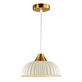 【台灣組裝出貨】弗雷餐廳單吊燈，簡約現代風，餐廳照明首選，營造溫馨用餐氛圍, 金配白燈罩