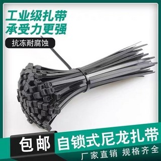 【正品貨 附發票】 廠家直銷批發自鎖式尼龍扎帶條塑料固定捆綁易拉帶束線帶黑白色, 1個, 白色,寬3.6毫米/長15厘米 495條