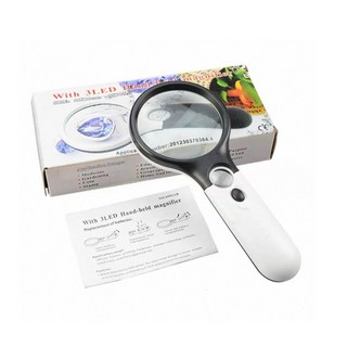 手持式LED照明放大鏡 閱讀珠寶鑑定維修多用途, 1個