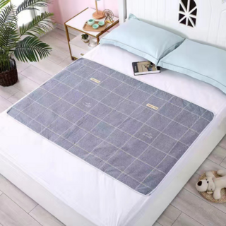 소소공감 성인 노인 환자 침대 방수 패드 매트 밀림 방지, 그레이 스트라이프