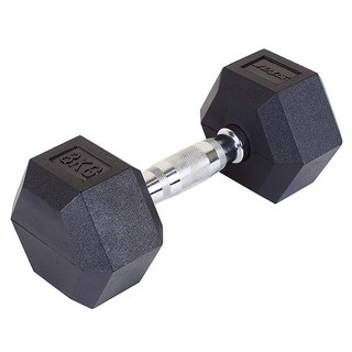 [star] 고무 육각 아령 1~10kg 육각덤벨 6각 강철파이프, 8kg, 2개