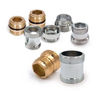 純銅水龍頭轉接頭 多尺寸內外牙 轉22 四分牙 加長轉接頭 水龍頭 水管 起泡器轉接頭 金屬螺牙接頭, 1個