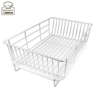 大廚師百貨 皇家碗盤瀝水架杯子籃瀝杯架 - 大容量廚房收納, 不銹鋼, 1個