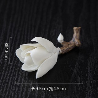 梔子花香插陶瓷線香香座筆架德化白瓷茶具茶道配件茶臺茶桌擺件, 玉蘭花香插, 1個