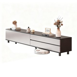 簡約現代電視櫃，低檯面易清潔，客廳收納展示櫃，現代風電視收納櫃, 黑灰色