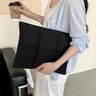 비공구오 구름푹신 노트북 파우치, 블랙, 16인치