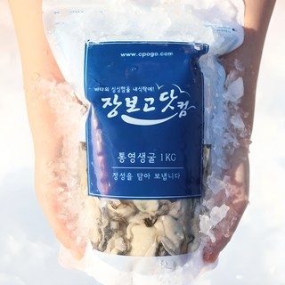 통영직송 최상급 생굴 싱싱 지퍼백 포장, 1개, 통영생굴 1kg