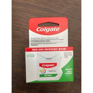 高露潔 Colgate Total 全效牙線 薄荷配方 50m, 1個, 【紙盒新款】高露潔薄荷牙線