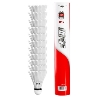 羽毛球 羽球 12只裝 運動用 訓練用球 耐打 穩定 室內外球, 白色, 1個, 12個裝