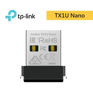 TP-LINK Archer TX1U Nano AX300 Wi-Fi 6 無線 USB 網卡，迷你輕巧，雙頻高速，隨插即用, 1個
