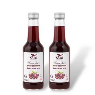 "SAFO" 터키산 유기농 체리 주스, 2개, 250ml