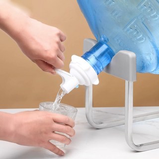 桶裝水水龍頭 桶裝水嘴 水桶架 露營水桶 戶外飲水, 1個, 白色 5L, 白色