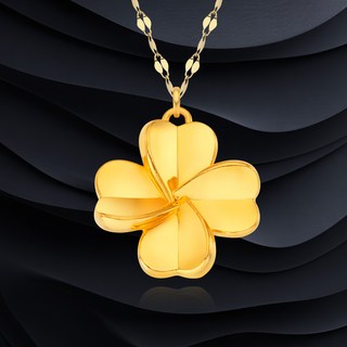 에바주얼리 행운 소원 네잎크로버 여성 금 목걸이 선물 24k 순금 펜던트 14k 18k 목걸이