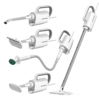 고온 스팀청소기 다기능 가정용 5in1 핸디형 청소기 20초 급속 가열, 화이트
