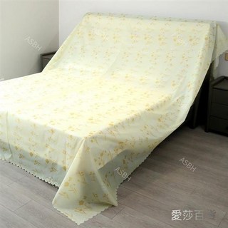 家具防塵罩 遮蓋防灰塵沙髮遮灰布餐廳桌防塵罩 花型遮蓋布床上家用 防塵罩 防塵床罩 防塵布 床蓋布 床防塵罩, 1個, 萌心初動,1.5米*3米