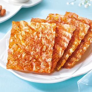 【快車肉乾】超薄黑胡椒杏仁香脆肉紙超值分享包, 145g, 1個