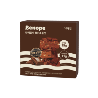 베노프 단백질바 식사대용 간식 청키초콜릿 10개입 1개 고단백간식 영양바