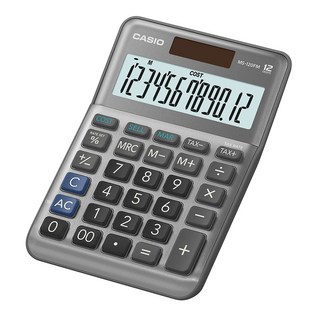 카시오 탁상용 계산기 MS-120FM 그레이 12단, 단품