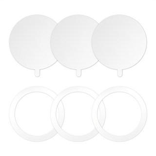 제이엔 맥세이프 호환 자석스티커 3개+보호필름 3개, 화이트, 1세트