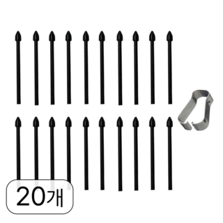 마스터펜 삼성 갤럭시 갤럭시탭 호환 S펜 교체용 펜촉, 20개, 블랙