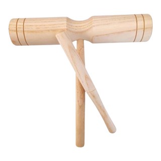 주식회사 씽크타운 초등저학년 맑은소리 리듬악기 손잡이 우드블럭 합주 방과후 두드리기 유치원 발표회, 1개