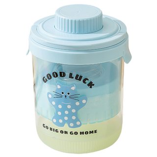 엠토이 가정용 회전식 굿럭 고양이 디자인 유청분리기 + 필터 + 필터 천 세트 FTK-418-1-2-3, 1개, 블루