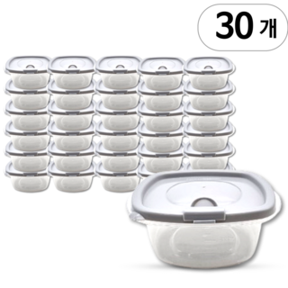 뚝땁 밥 냉동용기 소분 보관 350ml, 30개, 그레이