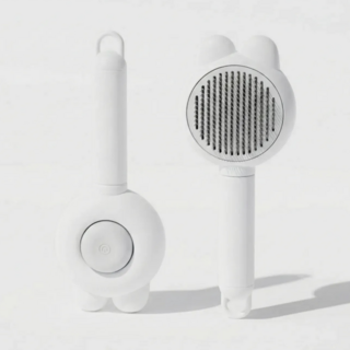 강아지 고양이 겸용 원터치 털제거 브러쉬, 1개, 화이트