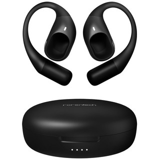 로랜텍 골전도 스포츠 ENC 노이즈캔슬링 오픈형 블루투스 이어폰, 블랙, RSM-R540