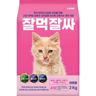 잘먹잘싸 전연령용 고양이 건식사료, 가수분해 연어, 2kg, 1개