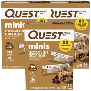 QUEST NUTRITION 高蛋白能量棒, 巧克力曲奇口味, 322g, 3盒