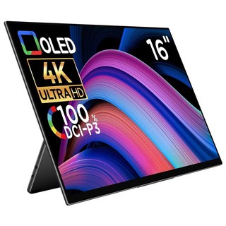 EHOMEWEI 이홈웨이 포터블모니터 휴대용모니터 듀얼모니터 서브모니터 2.5K 4K OLED QLED 100%DCI-P3 맥OS 윈도우 덱스 게임콘솔 미니PC 호환, E16R8, 41cm