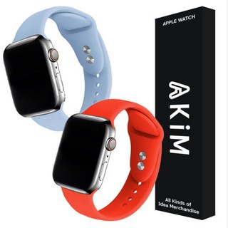 애플워치11 10 9 8 7 6 SE 2 SE3 시그니처 실리콘 스트랩 쥬빌레 시계줄 밴드 호환, 아킴 시그니처 실리콘 스트랩(레드)