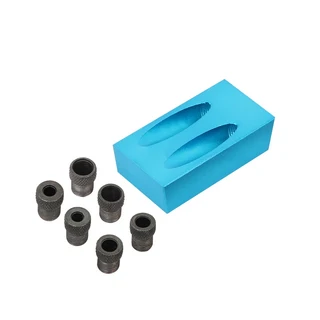 포켓 홀 지그 키트 목공 앵글 드릴링 홀 로케이터 지그 6mm 8mm 10mm 슬리브 포함 15 도, 01 A set, 1