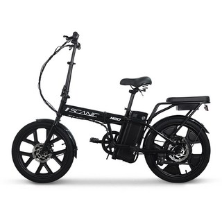 AU테크 스카닉 M20 48V 접이식 미니벨로 출퇴근 전동 전기자전거, 블랙, 스틸