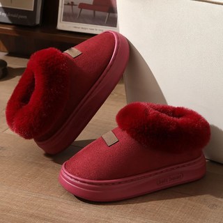 지고다그 여성용 포근한 플리스 슬리퍼 플러시 안감 따뜻하고 미끄럼 방지 두꺼운 밑창 캐주얼 겨울 신발 캐주얼 겨울 신발 포근한 플리스 슬리퍼 밑창 슬리퍼 SX72202
