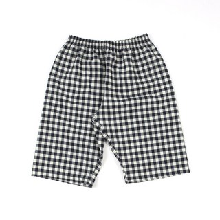 소소미도 아동 주니어 어린이 공용 클래식 체크 면 잠옷 5부 반바지 실내복