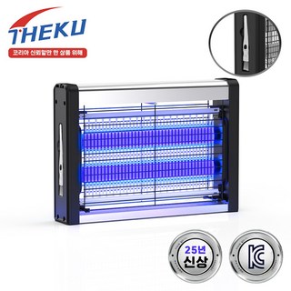 THEKU 전기 모기퇴치기 가정용 업소용 대형 전기 포충기 10W 간편 청소 LED 모기채 램프, B4